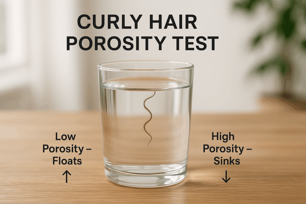 Curly Hair 101 hair porosity water test illustration